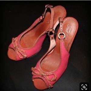 Ted Baker peep toe shoes Heels pink 7